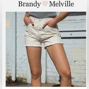 Brandy beige denim shorts